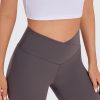 TwentyonefitnessYoga Hot Pants Womens  Cross Waist Workout Leggings 25″ / 28″ – V Crossover High Waisted Gym Yoga LeggingsLeggings