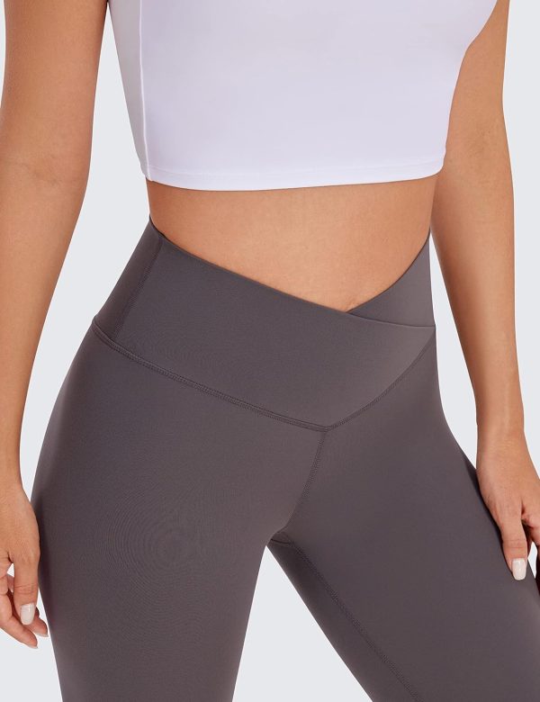 TwentyonefitnessYoga Hot Pants Womens  Cross Waist Workout Leggings 25″ / 28″ – V Crossover High Waisted Gym Yoga LeggingsLeggings