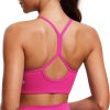 TwentyonefitnessYogaHot Bras Womens High Neck Y Back Sports Bra – Padded Halter Racerback Spaghetti Thin Strap Workout Yoga Bra