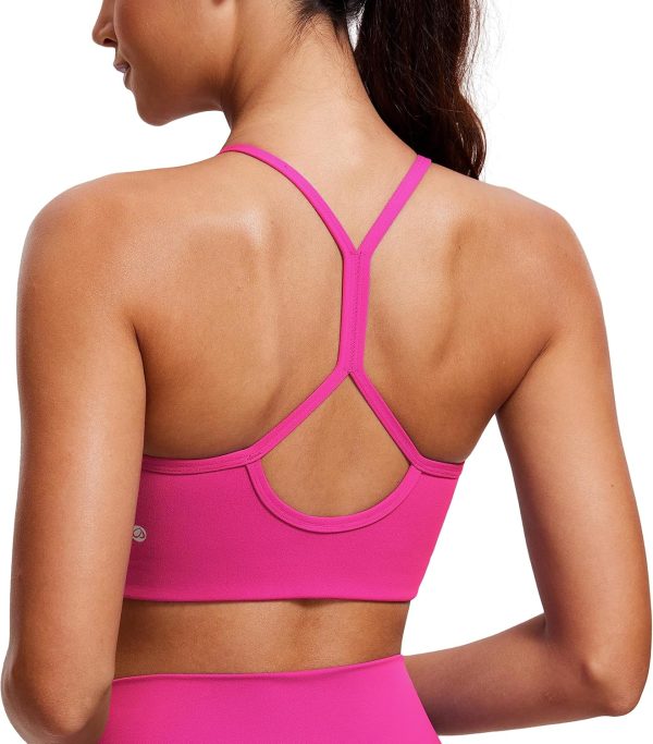 TwentyonefitnessYogaHot Bras Womens High Neck Y Back Sports Bra – Padded Halter Racerback Spaghetti Thin Strap Workout Yoga Bra