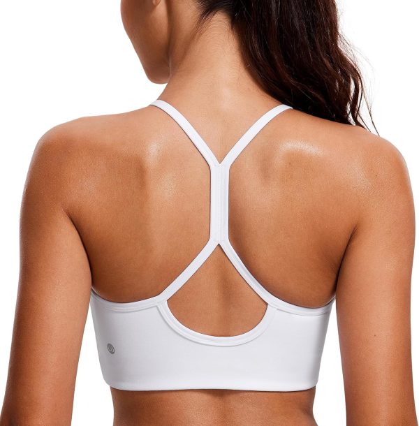 TwentyonefitnessYogaHot Bras Womens High Neck Y Back Sports Bra – Padded Halter Racerback Spaghetti Thin Strap Workout Yoga Bra