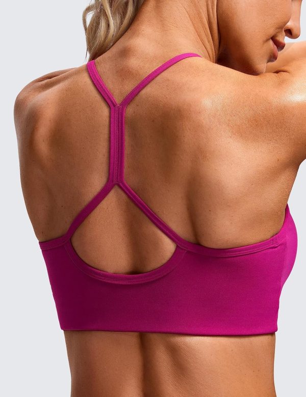 TwentyonefitnessYogaHot Bras Womens High Neck Y Back Sports Bra – Padded Halter Racerback Spaghetti Thin Strap Workout Yoga Bra